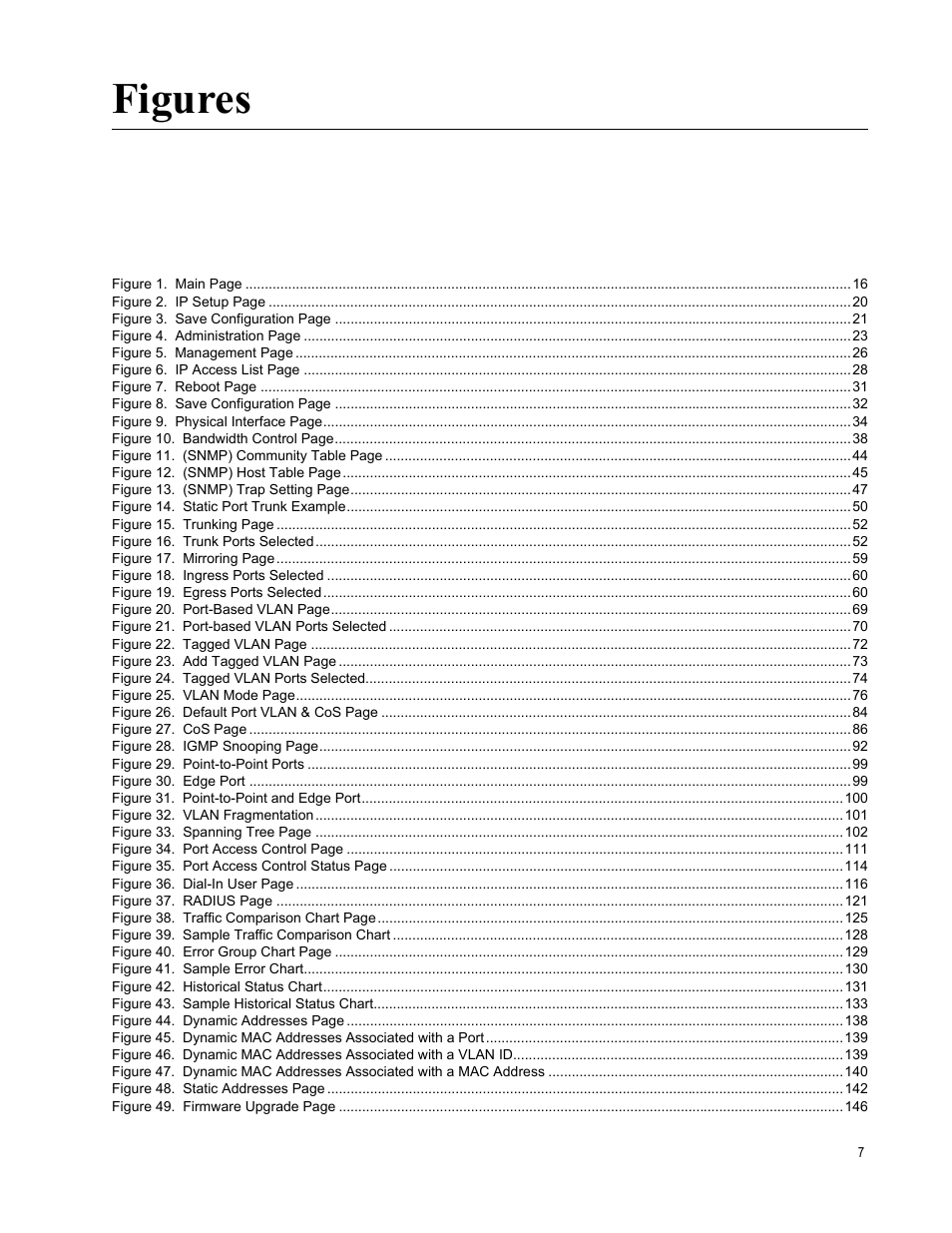Figures | Allied Telesis AT-S87 User Manual | Page 7 / 148