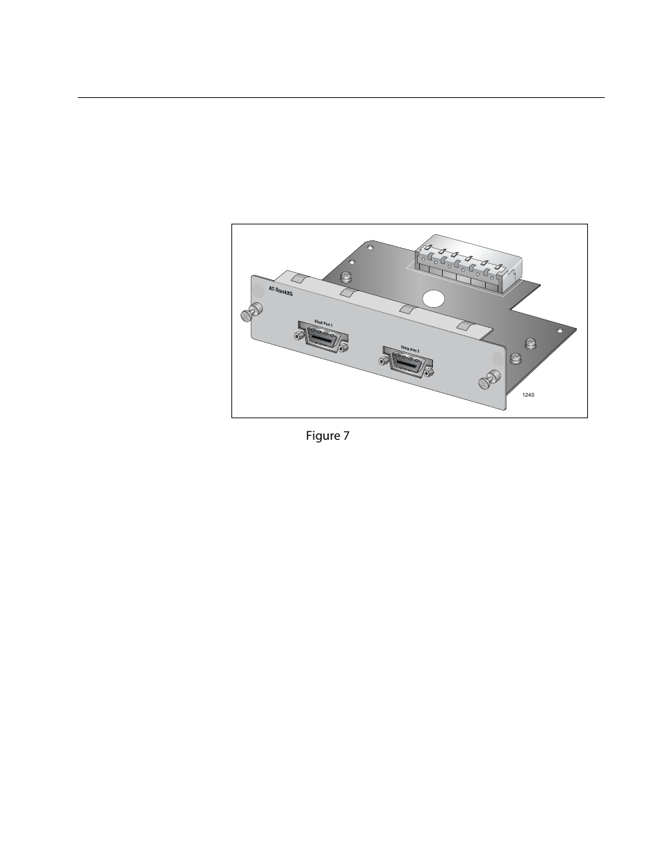 At-stackxg stacking module, Figure 7 | Allied Telesis AT-9448Ts/XP (Basic Layer 3) User Manual | Page 29 / 108