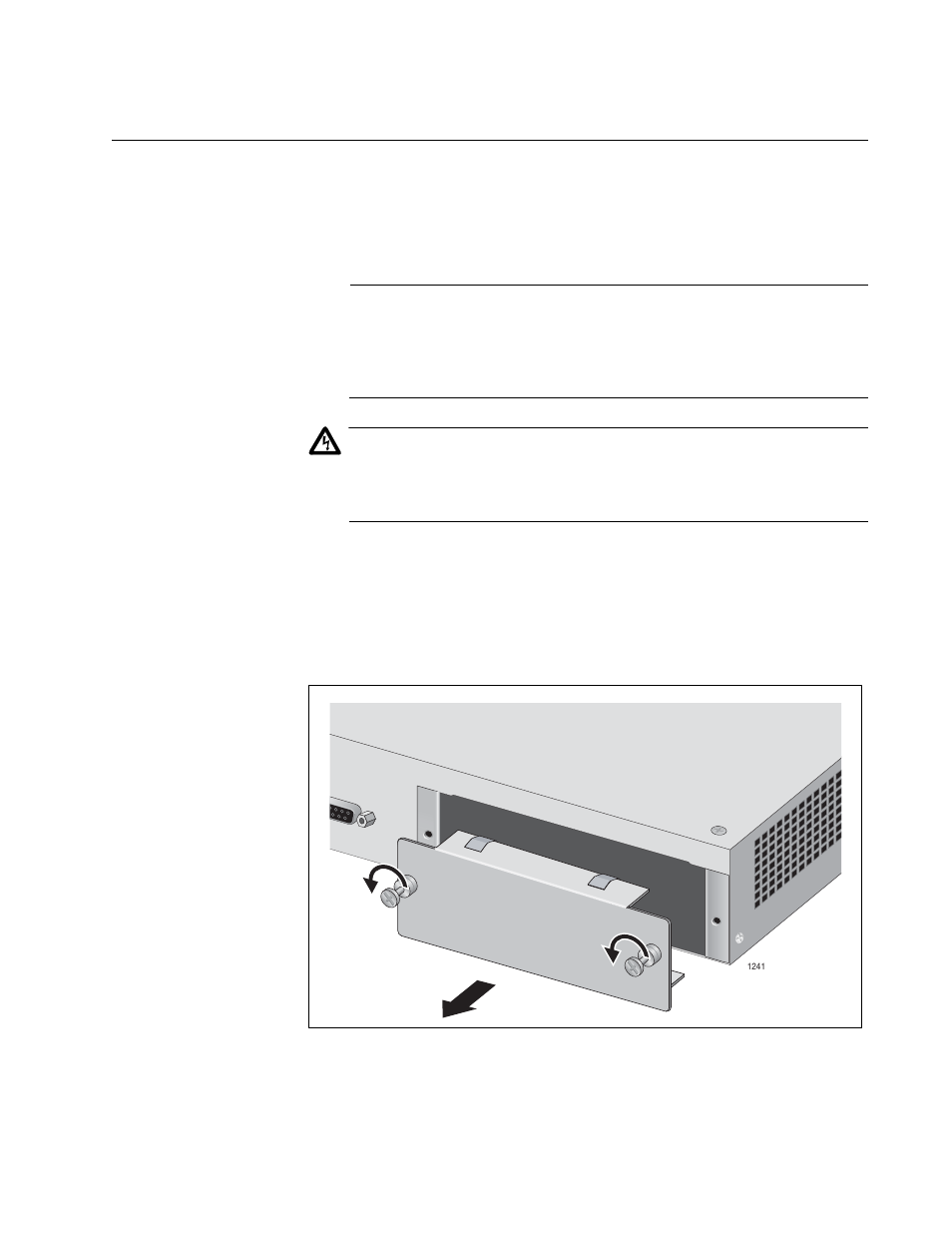 Installing the at-stackxg stacking module | Allied Telesis AT-9448Ts/XP (Basic Layer 3) User Manual | Page 41 / 108
