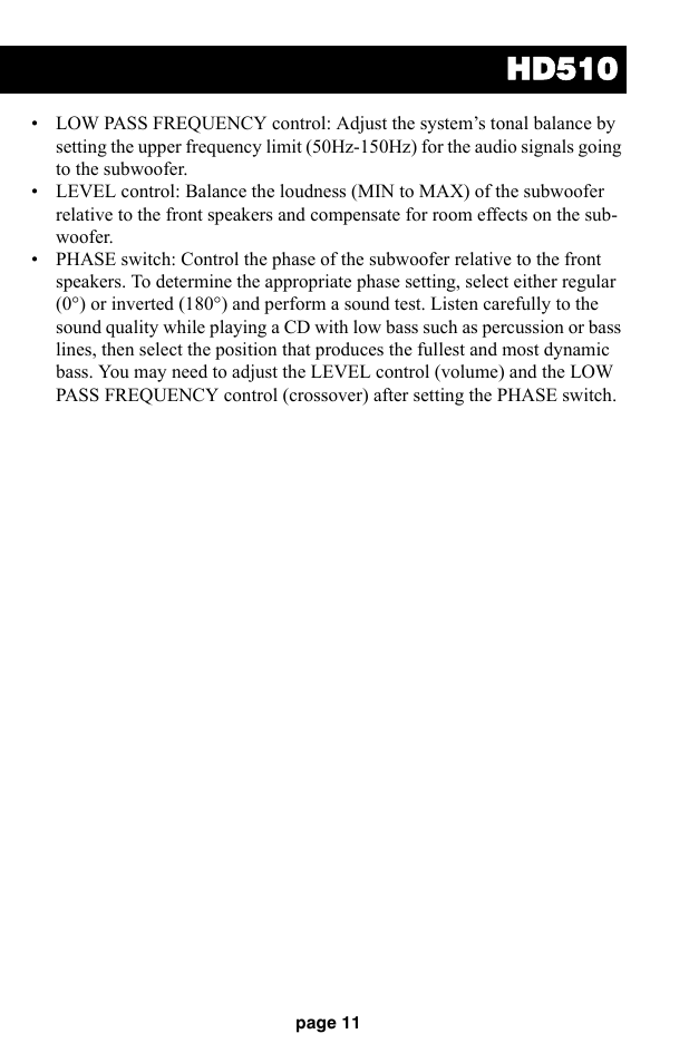 Hd510 | Audiovox HD510 User Manual | Page 13 / 51