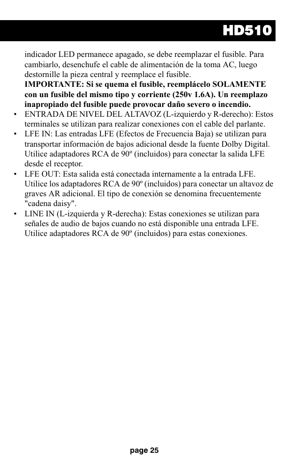 Hd510 | Audiovox HD510 User Manual | Page 27 / 51