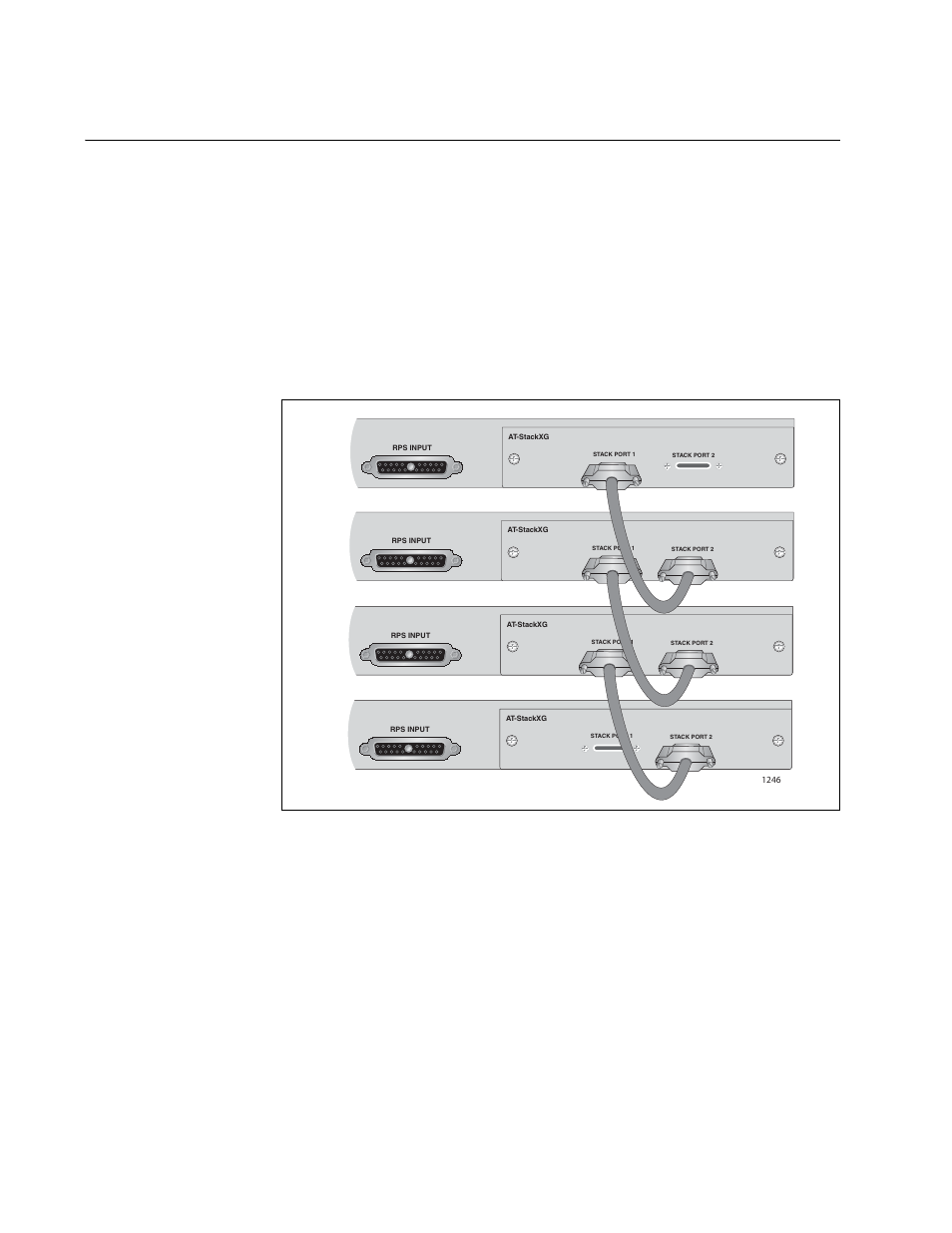 Stack topology, Figure 2: duplex-chain topology | Allied Telesis AT-S63 User Manual | Page 70 / 582