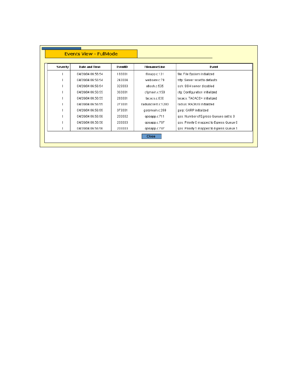 Clearing an event log | Allied Telesis AT-S63 User Manual | Page 124 / 412