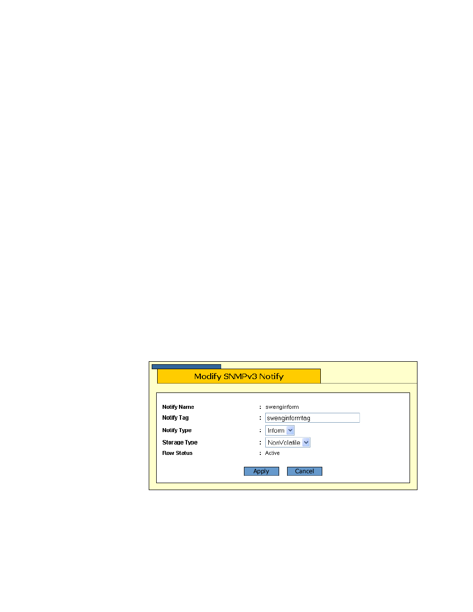 Modifying a notify table entry | Allied Telesis AT-S63 User Manual | Page 236 / 412