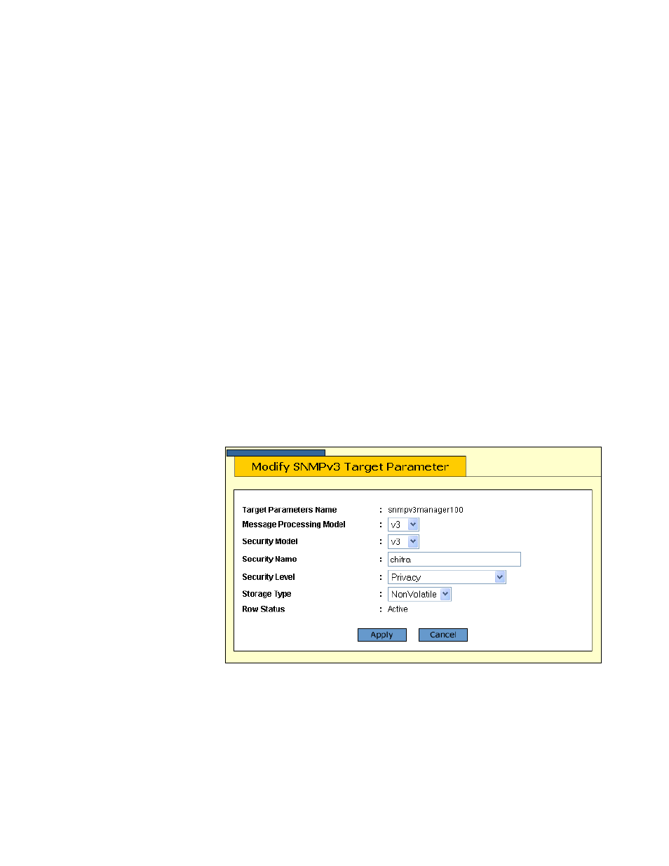Modifying a target parameters table entry | Allied Telesis AT-S63 User Manual | Page 249 / 412