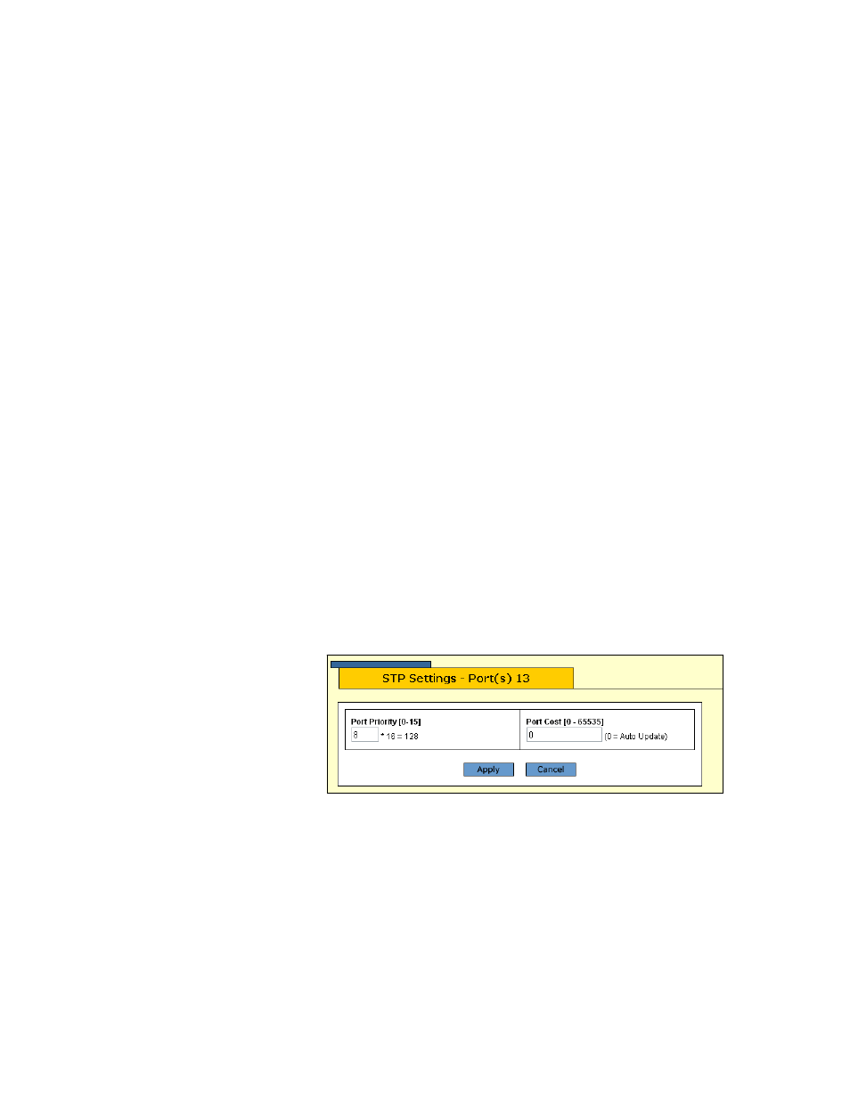 Configuring stp port settings | Allied Telesis AT-S63 User Manual | Page 277 / 412