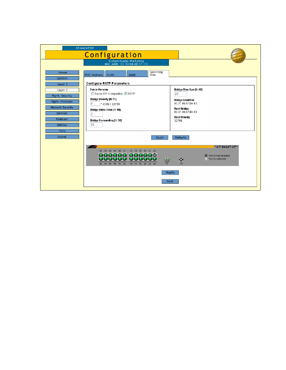 Allied Telesis AT-S63 User Manual | Page 283 / 412