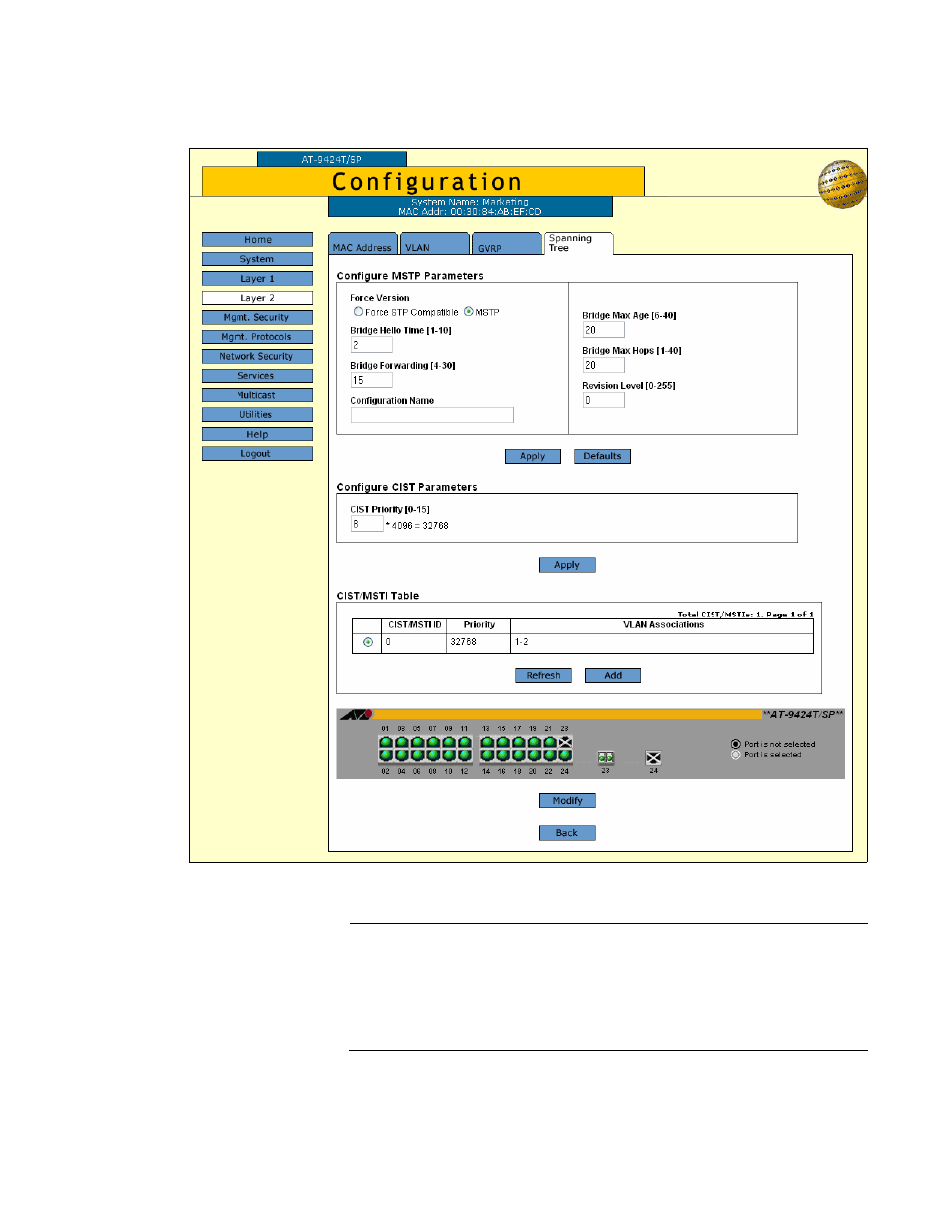Figure 121 | Allied Telesis AT-S63 User Manual | Page 295 / 412