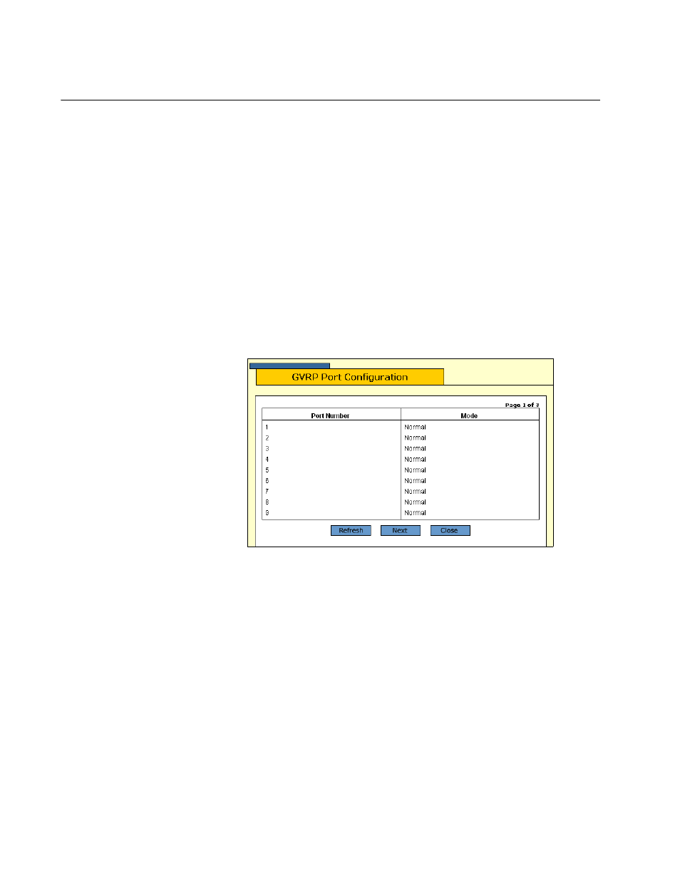 Displaying the gvrp port configuration | Allied Telesis AT-S63 User Manual | Page 336 / 412