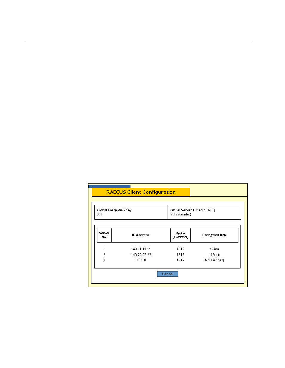 Displaying the radius client settings | Allied Telesis AT-S63 User Manual | Page 396 / 412