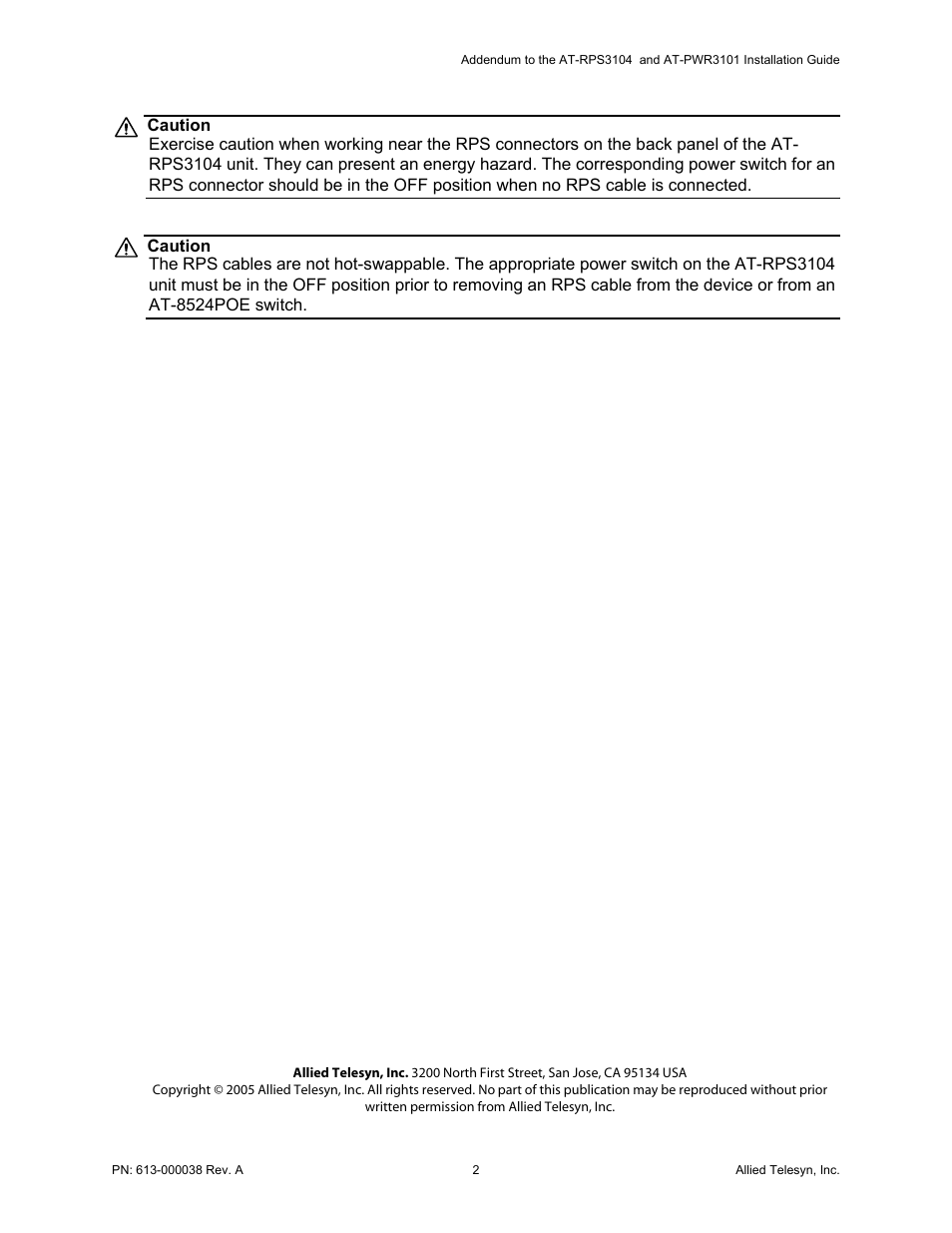 Allied Telesis AT-PWR3101 User Manual | Page 2 / 2