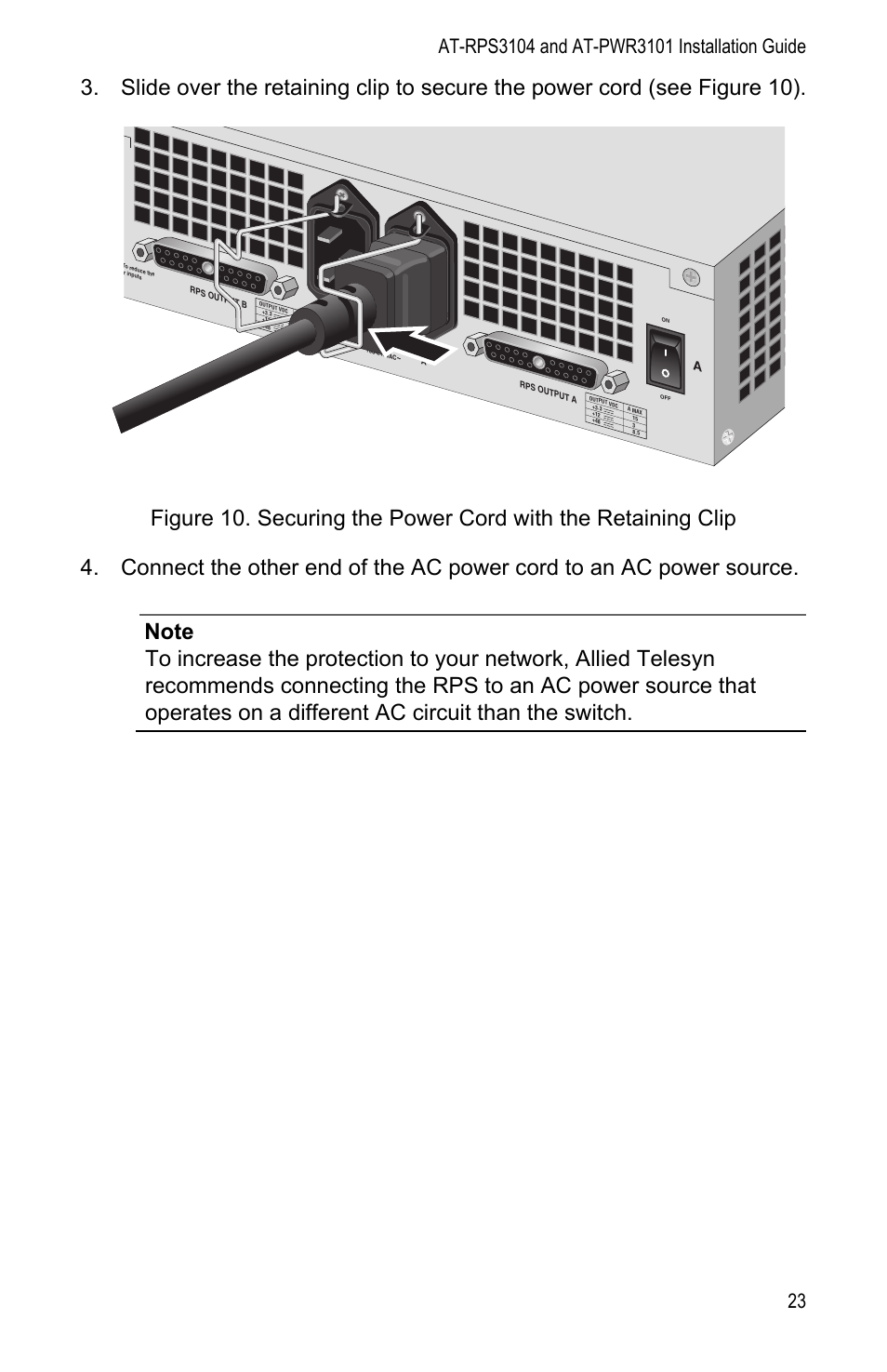Allied Telesis AT-PWR3101 User Manual | Page 23 / 60