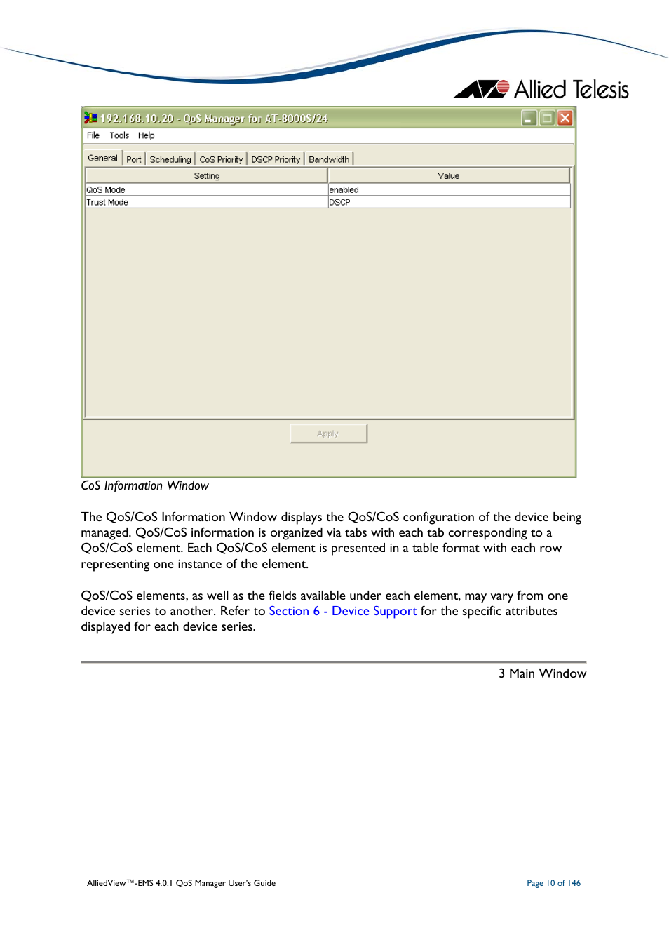 Allied Telesis AlliedView-EMS 4.0.1 QoS MANAGER User Manual | Page 10 / 146