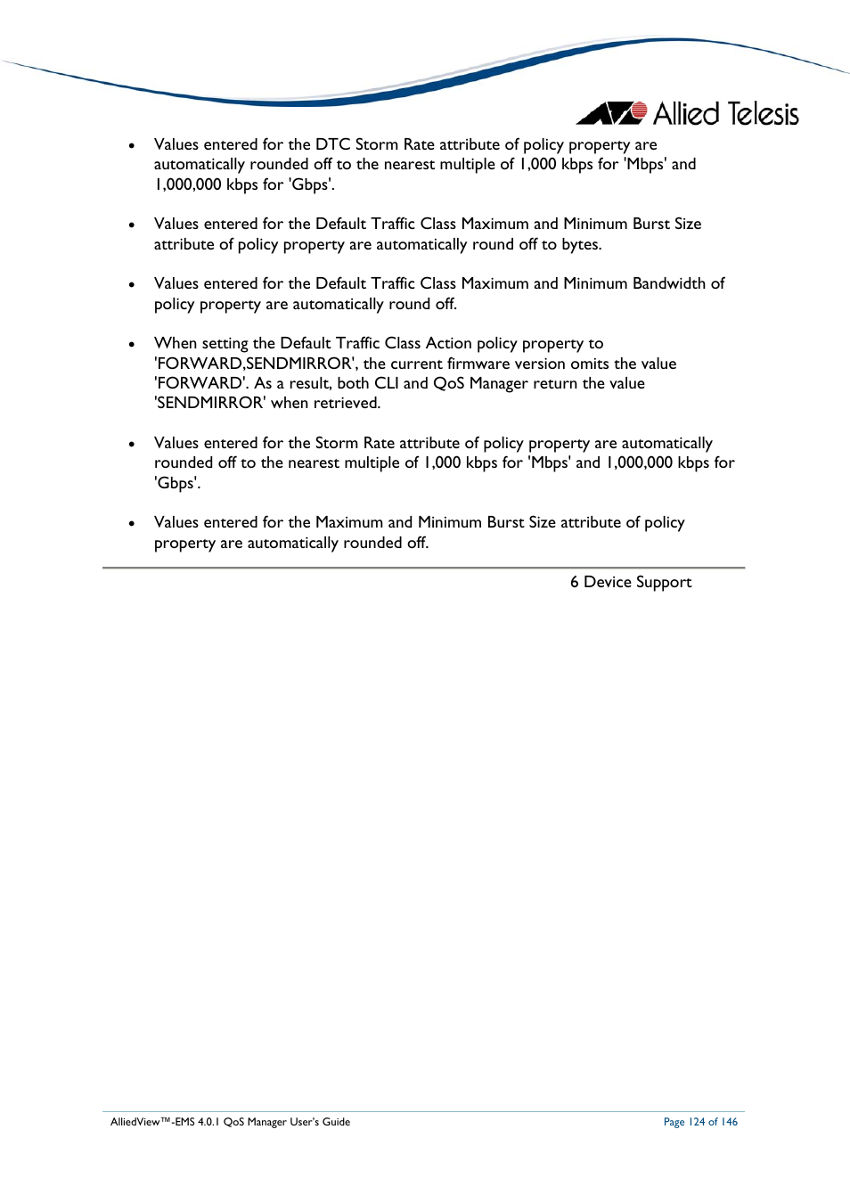 Allied Telesis AlliedView-EMS 4.0.1 QoS MANAGER User Manual | Page 124 / 146