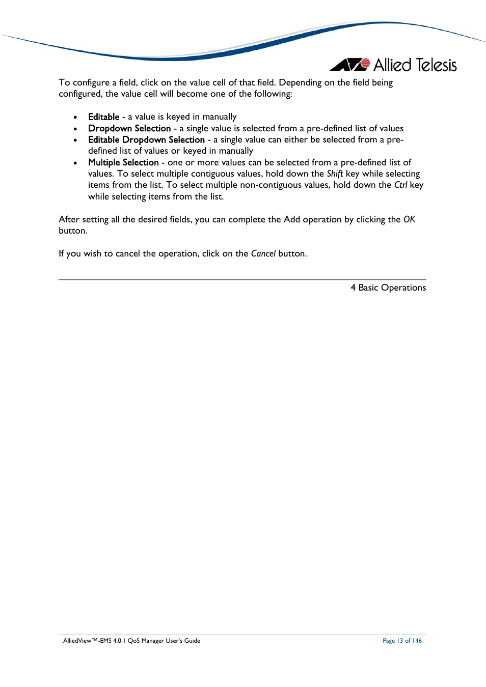 Allied Telesis AlliedView-EMS 4.0.1 QoS MANAGER User Manual | Page 13 / 146