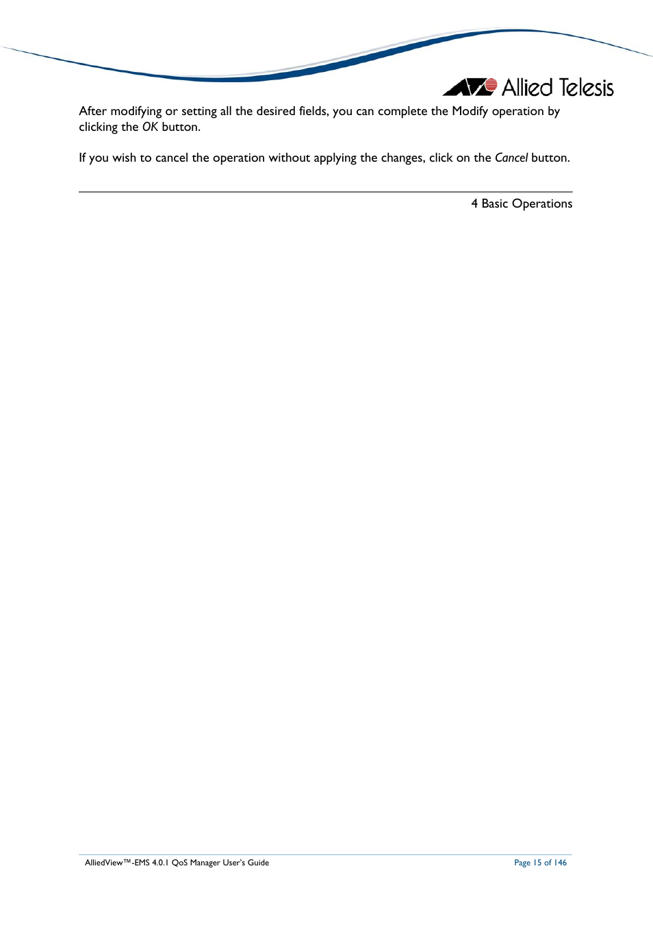 Allied Telesis AlliedView-EMS 4.0.1 QoS MANAGER User Manual | Page 15 / 146