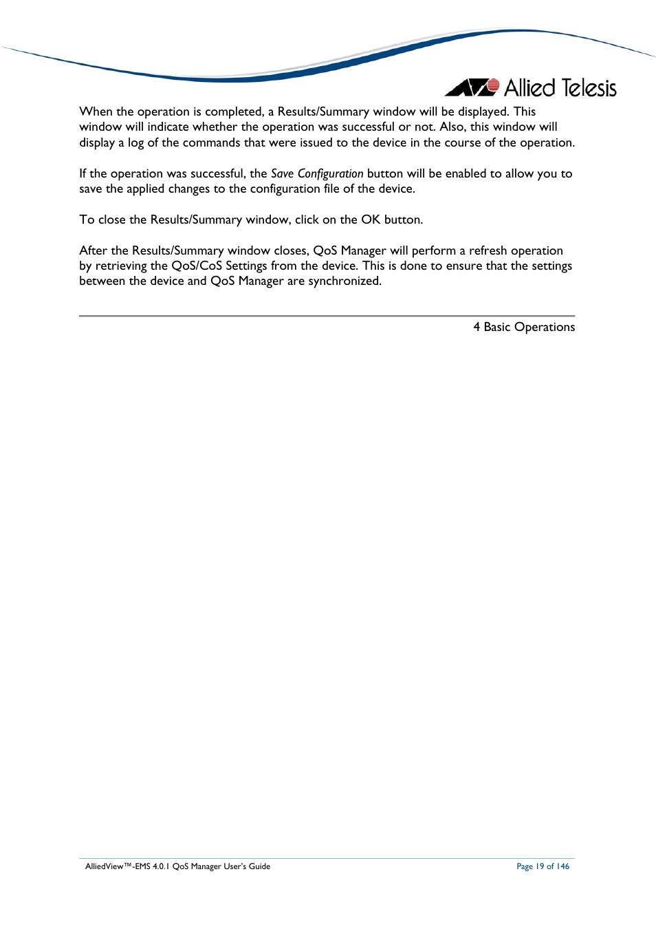 Allied Telesis AlliedView-EMS 4.0.1 QoS MANAGER User Manual | Page 19 / 146
