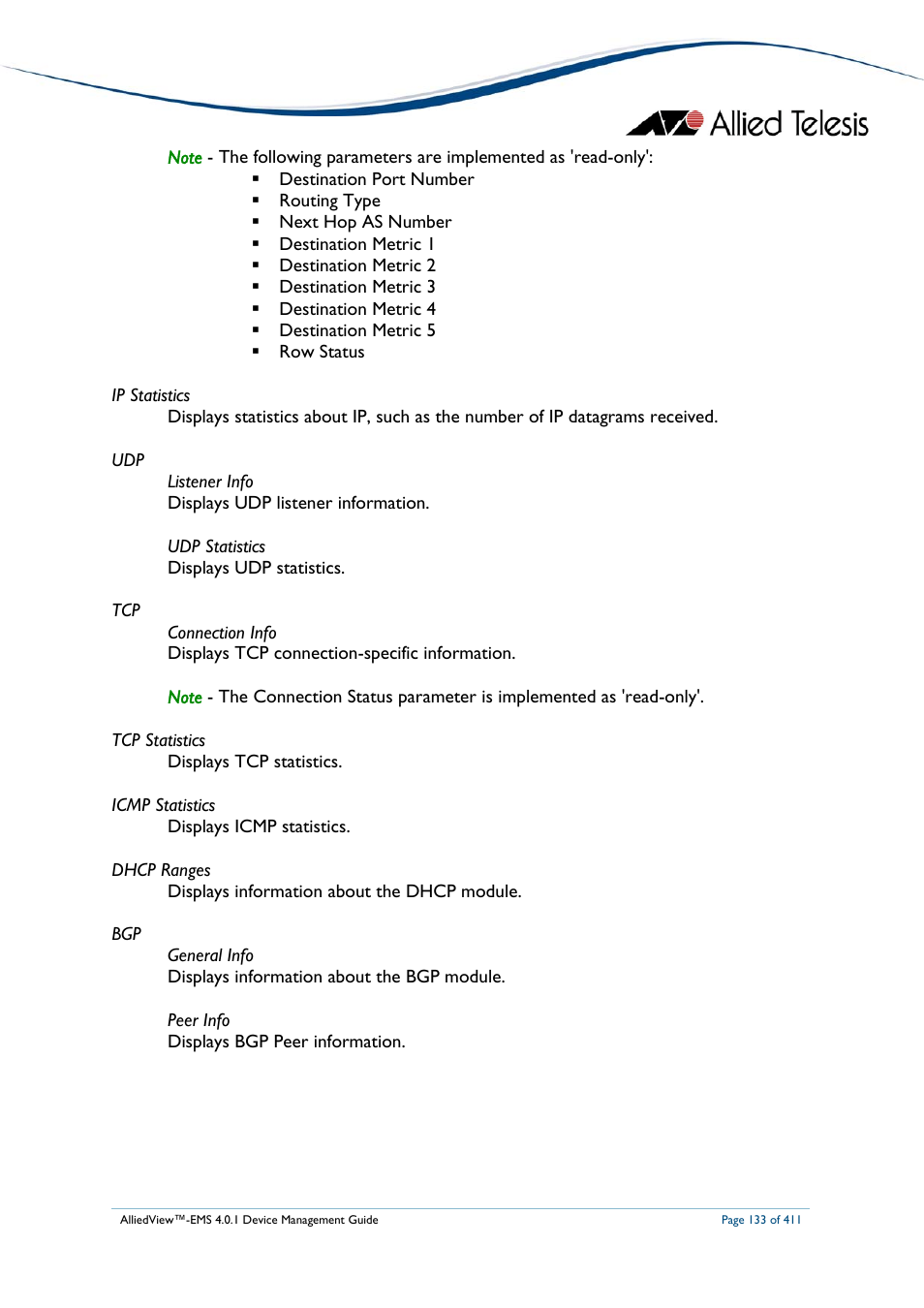 Allied Telesis AlliedView-EMS 4.0.1 DEVICE MANAGEMENT User Manual | Page 133 / 411