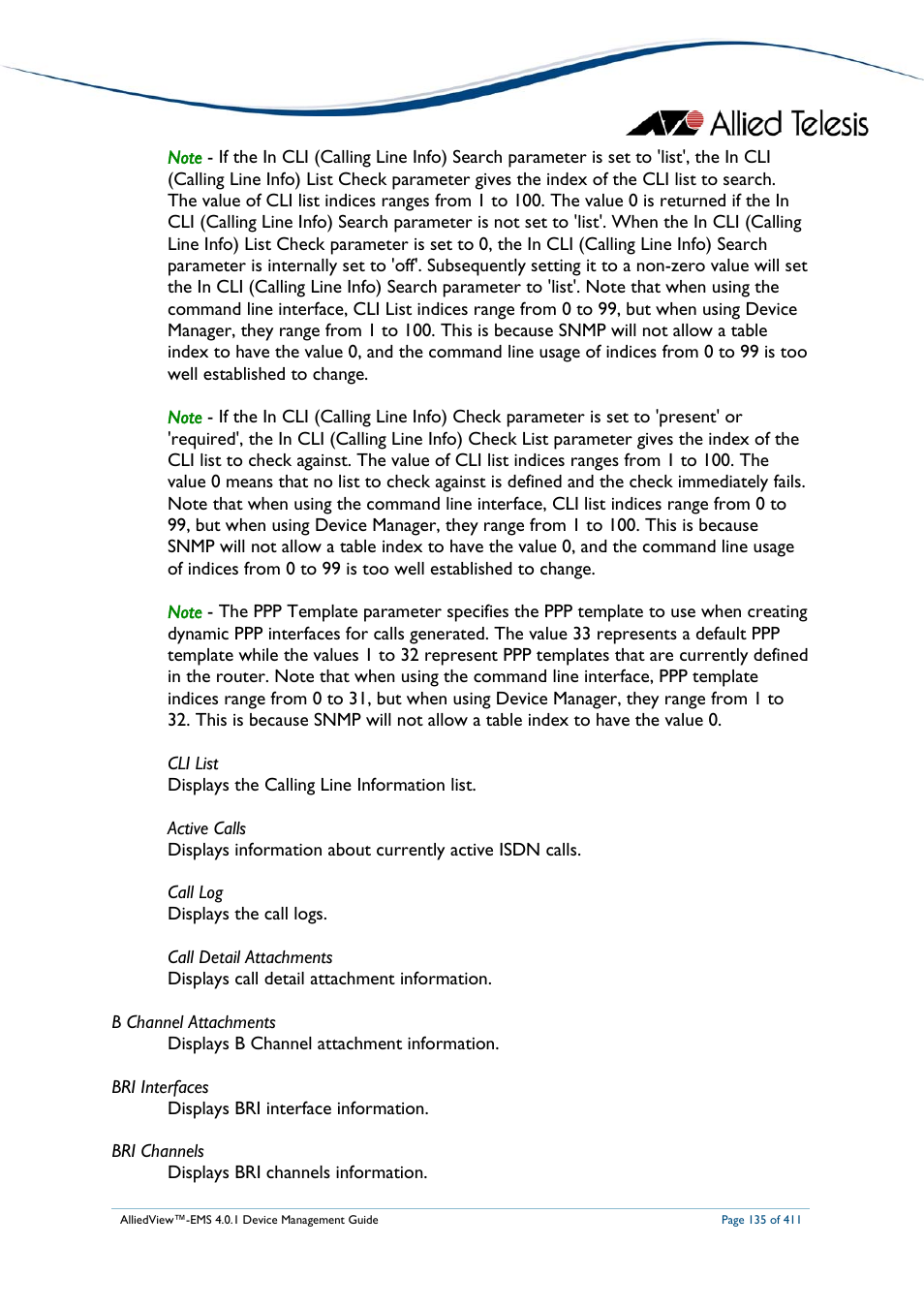 Allied Telesis AlliedView-EMS 4.0.1 DEVICE MANAGEMENT User Manual | Page 135 / 411