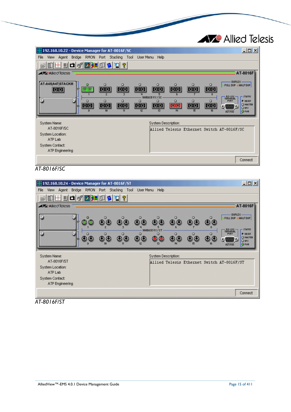 Allied Telesis AlliedView-EMS 4.0.1 DEVICE MANAGEMENT User Manual | Page 15 / 411