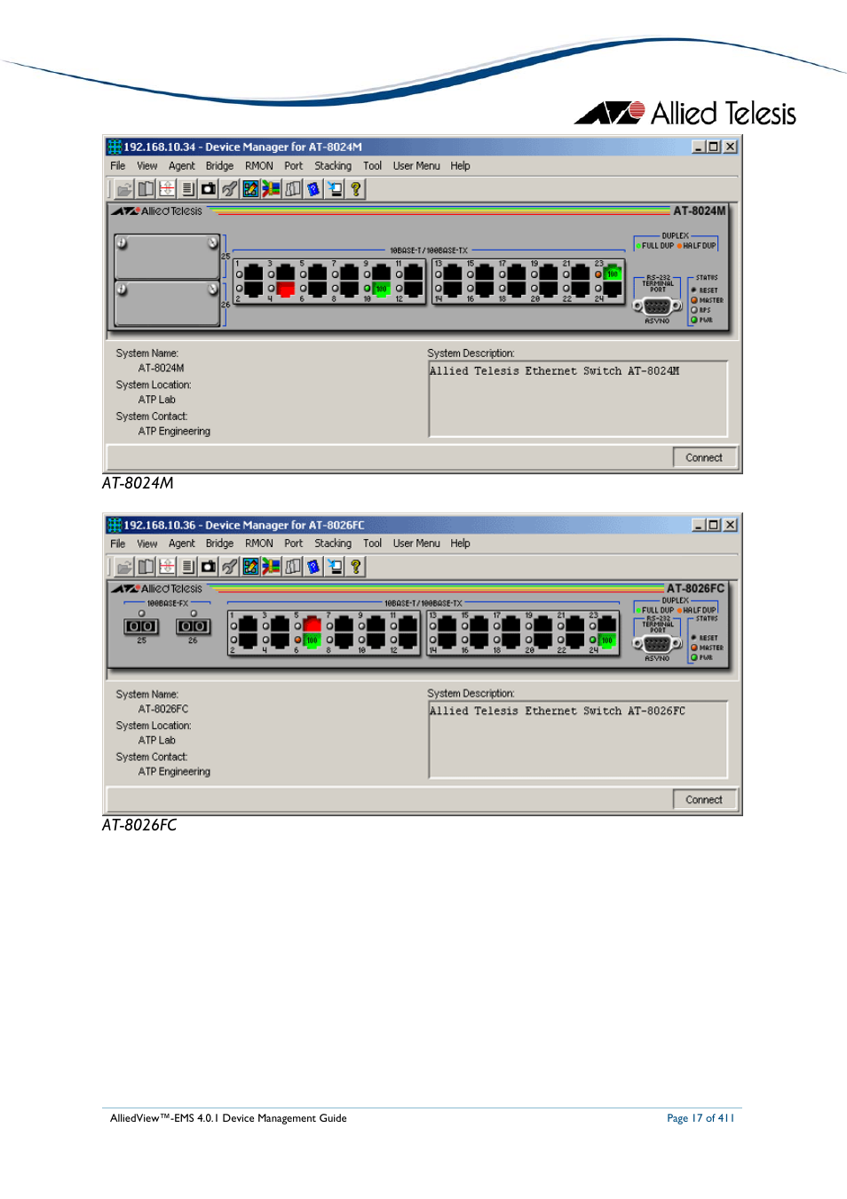 Allied Telesis AlliedView-EMS 4.0.1 DEVICE MANAGEMENT User Manual | Page 17 / 411