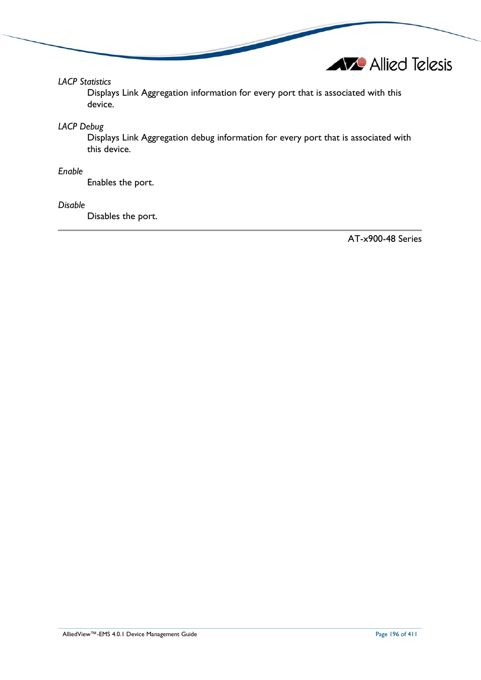 Allied Telesis AlliedView-EMS 4.0.1 DEVICE MANAGEMENT User Manual | Page 196 / 411