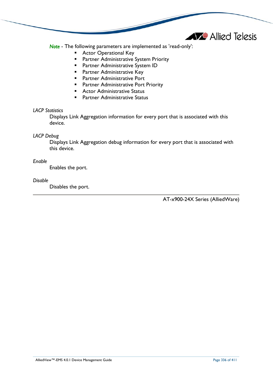 Allied Telesis AlliedView-EMS 4.0.1 DEVICE MANAGEMENT User Manual | Page 336 / 411