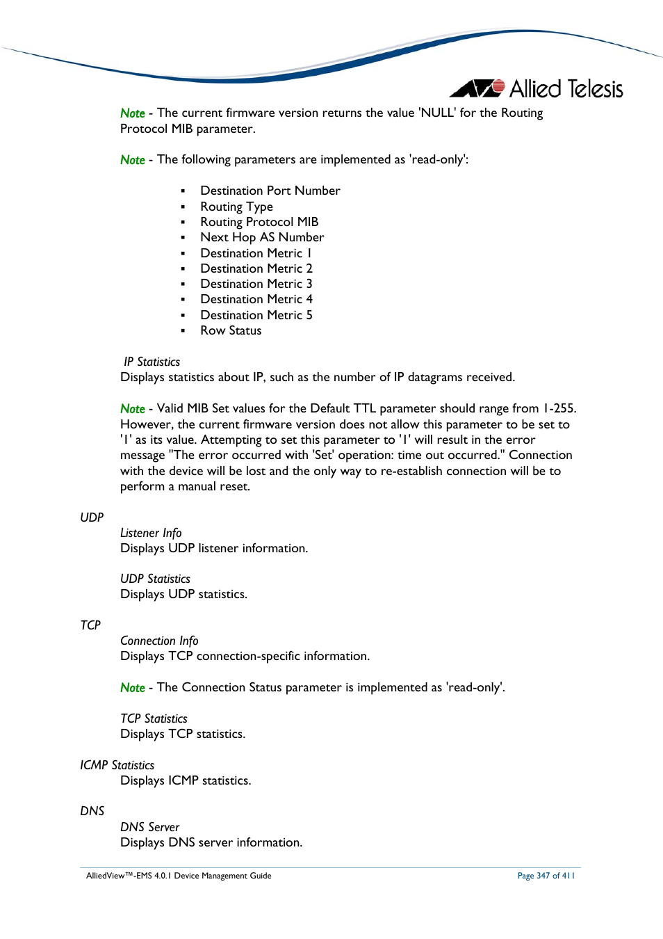 Allied Telesis AlliedView-EMS 4.0.1 DEVICE MANAGEMENT User Manual | Page 347 / 411