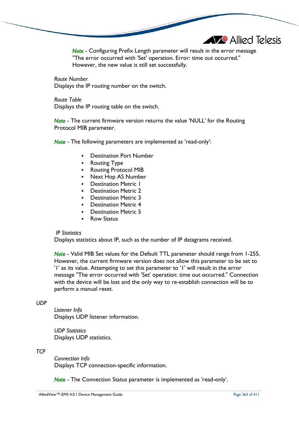 Allied Telesis AlliedView-EMS 4.0.1 DEVICE MANAGEMENT User Manual | Page 363 / 411