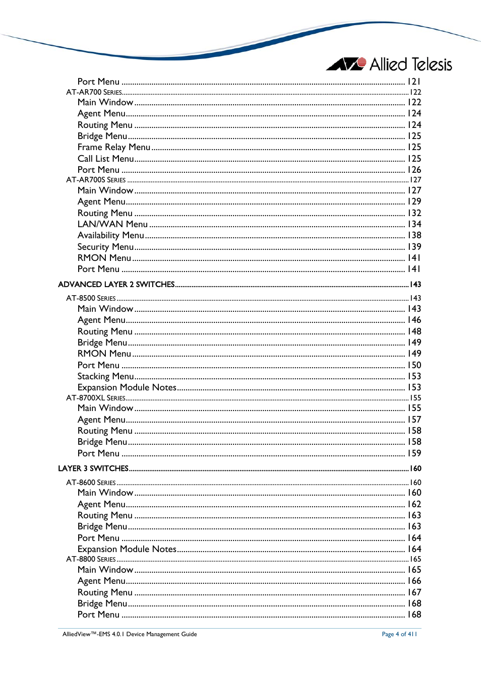 Allied Telesis AlliedView-EMS 4.0.1 DEVICE MANAGEMENT User Manual | Page 4 / 411