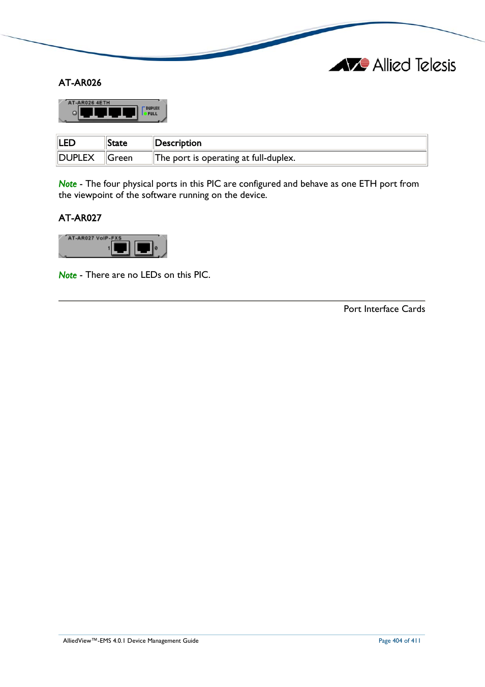 Allied Telesis AlliedView-EMS 4.0.1 DEVICE MANAGEMENT User Manual | Page 404 / 411