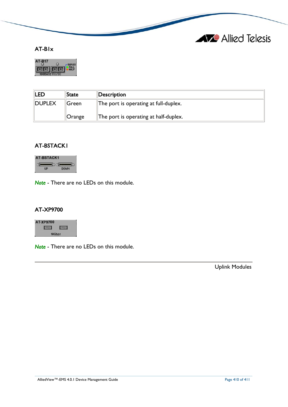 Allied Telesis AlliedView-EMS 4.0.1 DEVICE MANAGEMENT User Manual | Page 410 / 411