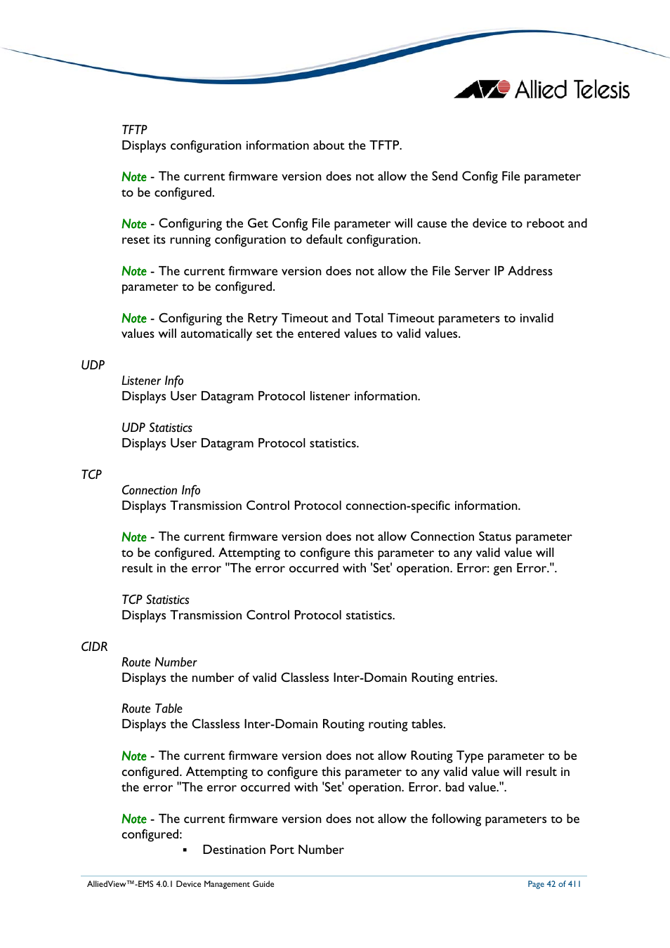 Allied Telesis AlliedView-EMS 4.0.1 DEVICE MANAGEMENT User Manual | Page 42 / 411