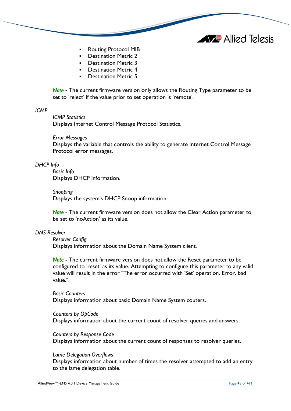 Allied Telesis AlliedView-EMS 4.0.1 DEVICE MANAGEMENT User Manual | Page 43 / 411