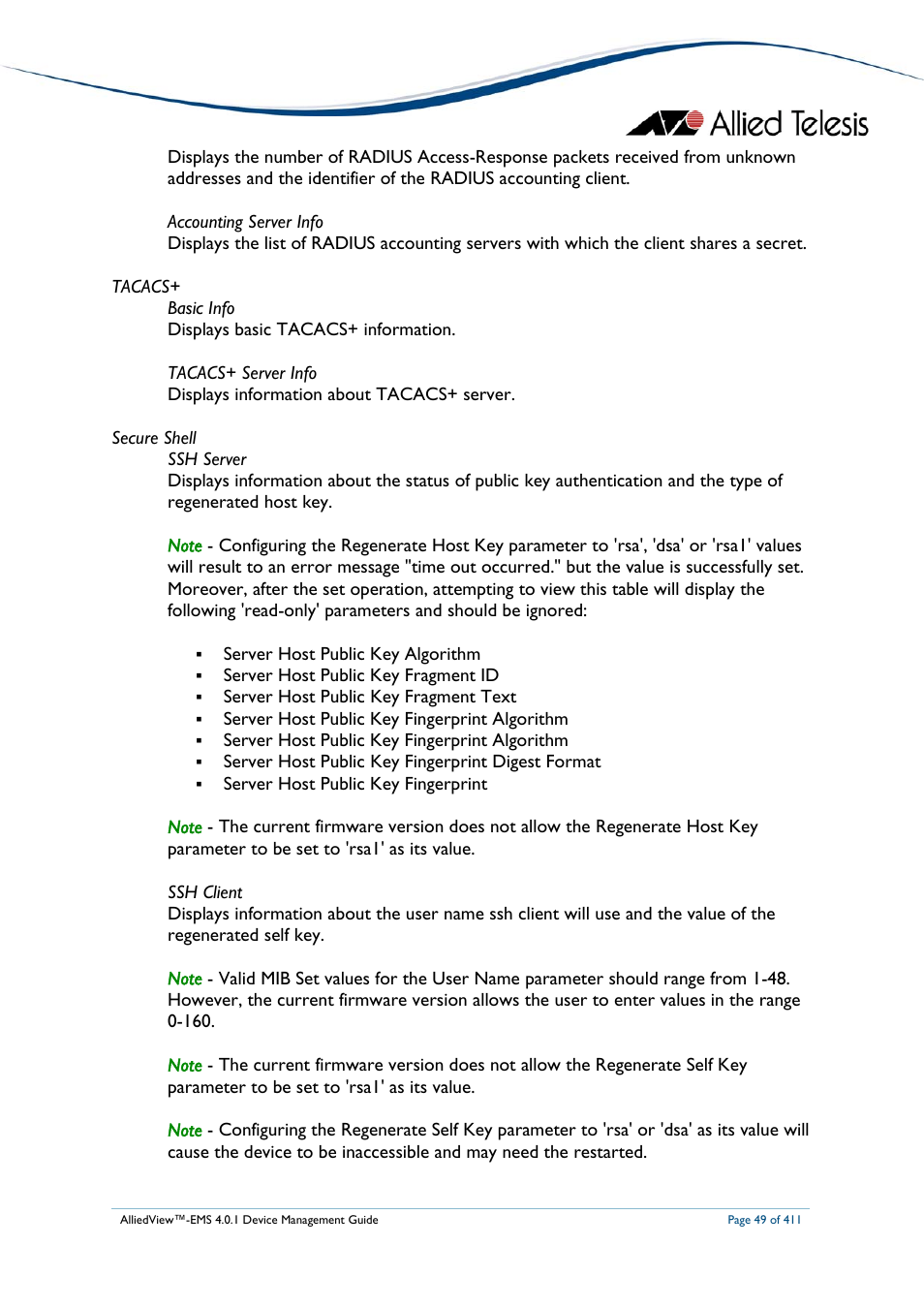 Allied Telesis AlliedView-EMS 4.0.1 DEVICE MANAGEMENT User Manual | Page 49 / 411