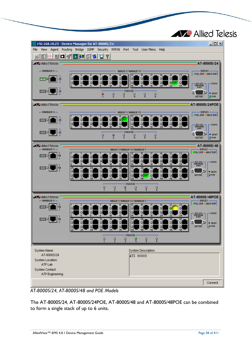 Allied Telesis AlliedView-EMS 4.0.1 DEVICE MANAGEMENT User Manual | Page 58 / 411