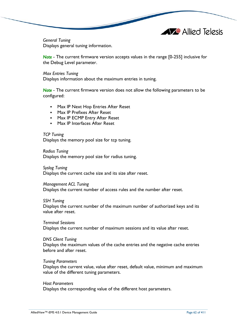 Allied Telesis AlliedView-EMS 4.0.1 DEVICE MANAGEMENT User Manual | Page 62 / 411