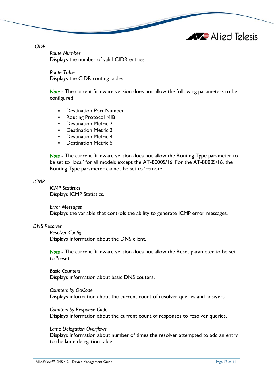 Allied Telesis AlliedView-EMS 4.0.1 DEVICE MANAGEMENT User Manual | Page 67 / 411