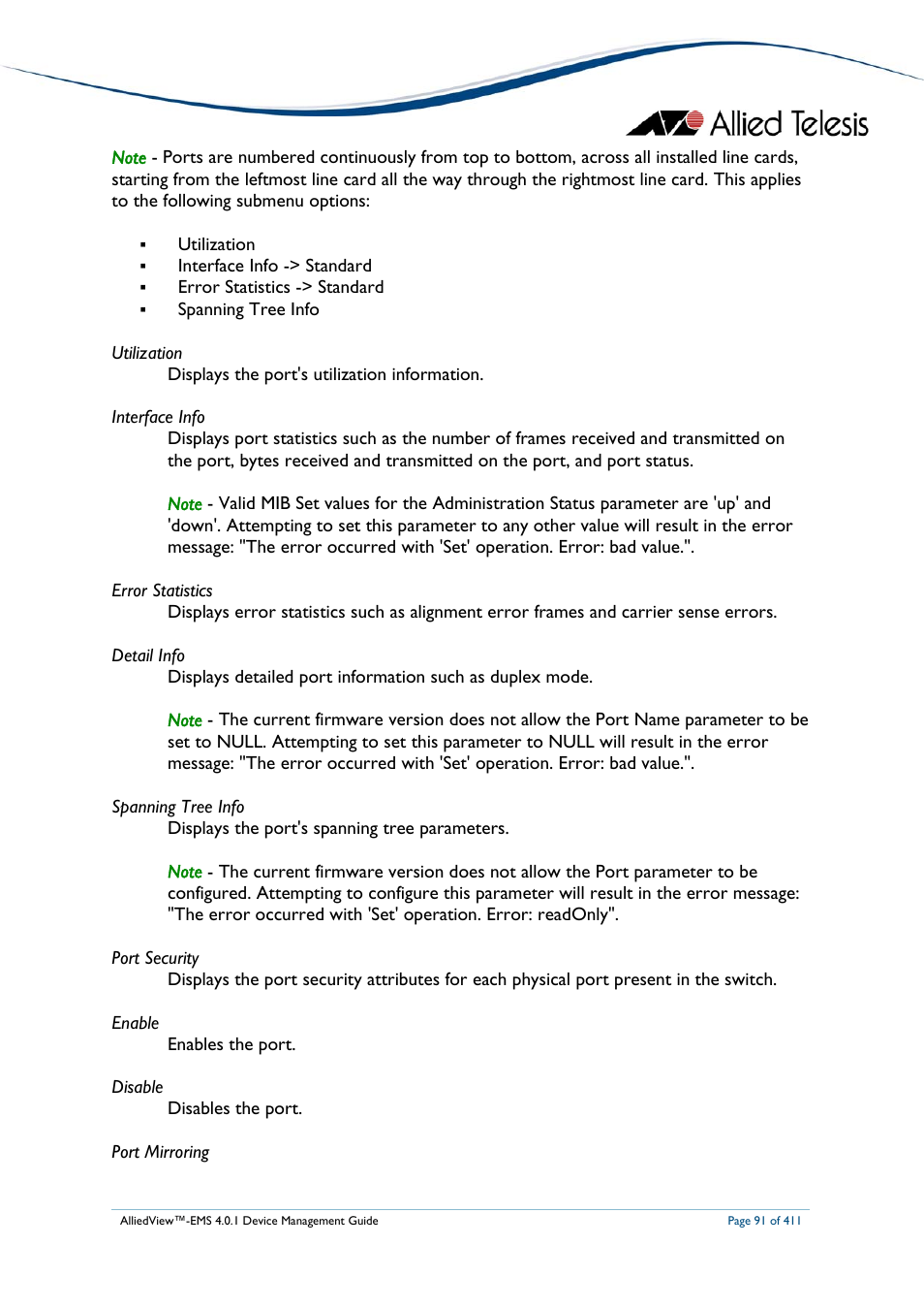 Allied Telesis AlliedView-EMS 4.0.1 DEVICE MANAGEMENT User Manual | Page 91 / 411