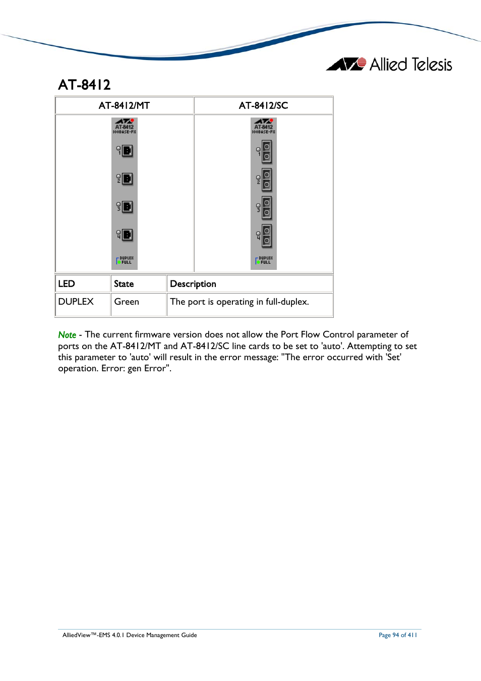 At-8412 | Allied Telesis AlliedView-EMS 4.0.1 DEVICE MANAGEMENT User Manual | Page 94 / 411