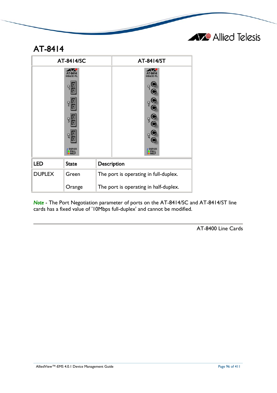 At-8414 | Allied Telesis AlliedView-EMS 4.0.1 DEVICE MANAGEMENT User Manual | Page 96 / 411