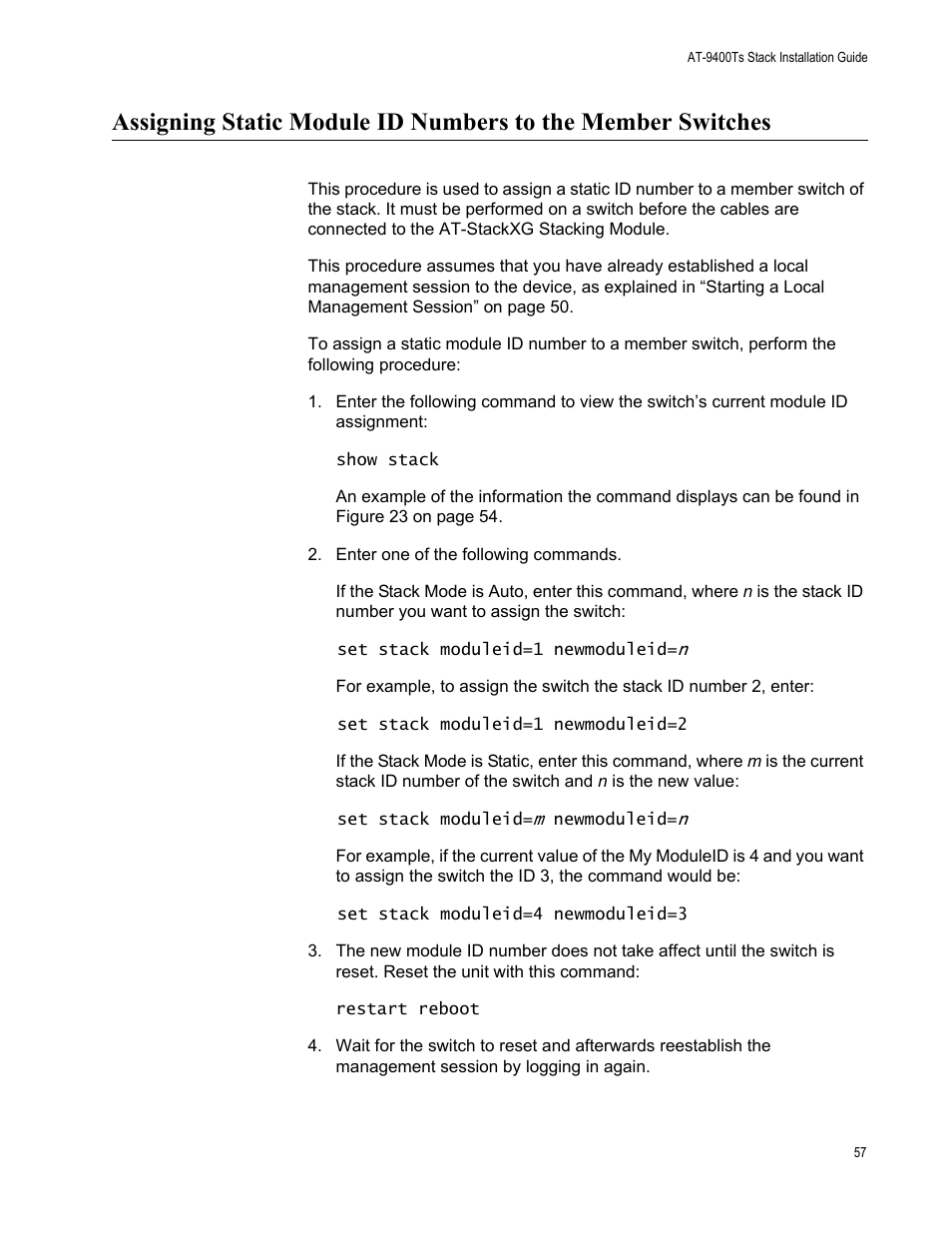 Allied Telesis AT-9448Ts/XP (Basic Layer 3) User Manual | Page 57 / 106
