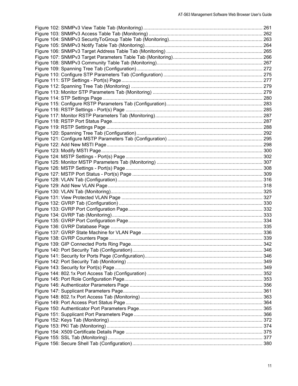 Allied Telesis AT-S63 User Manual | Page 11 / 410