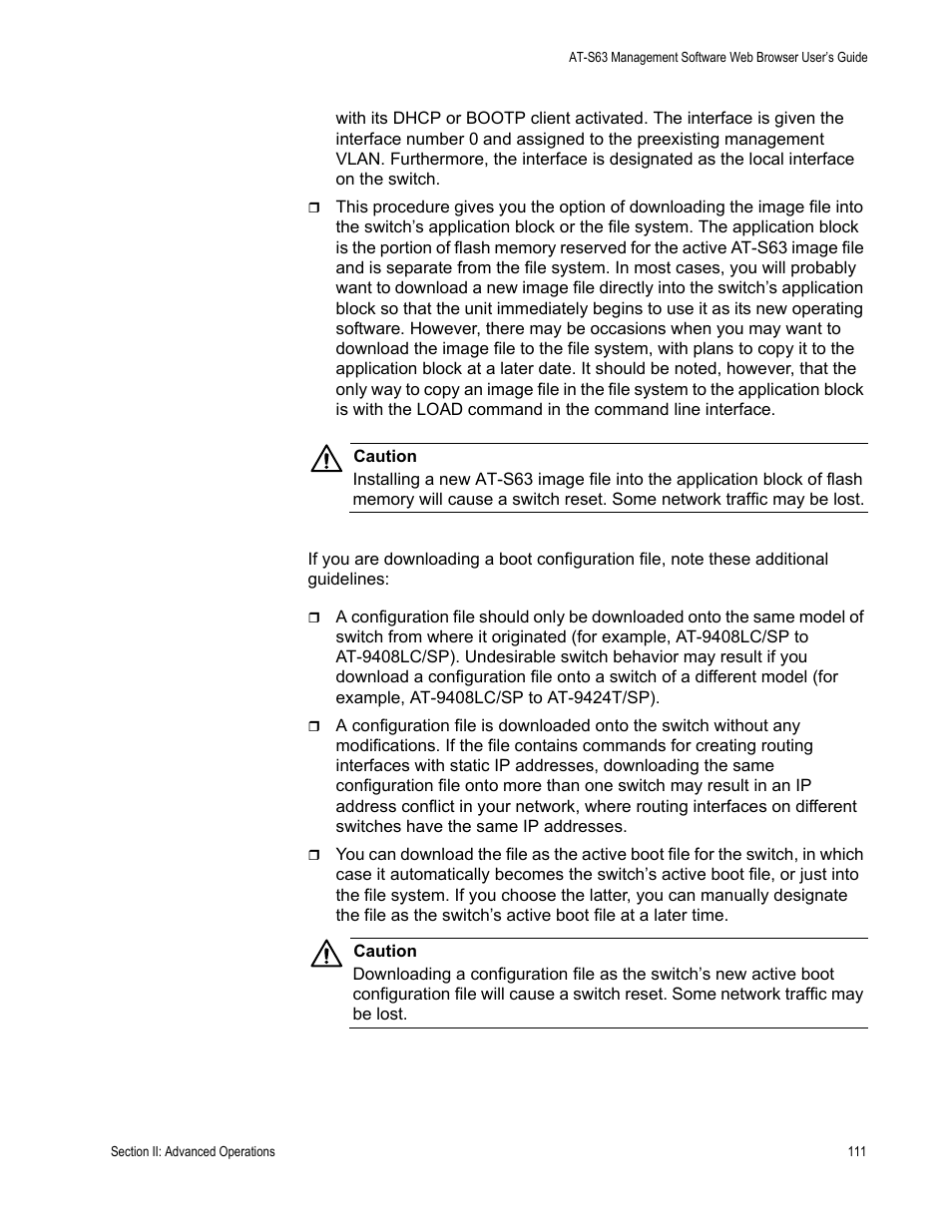 Allied Telesis AT-S63 User Manual | Page 111 / 410