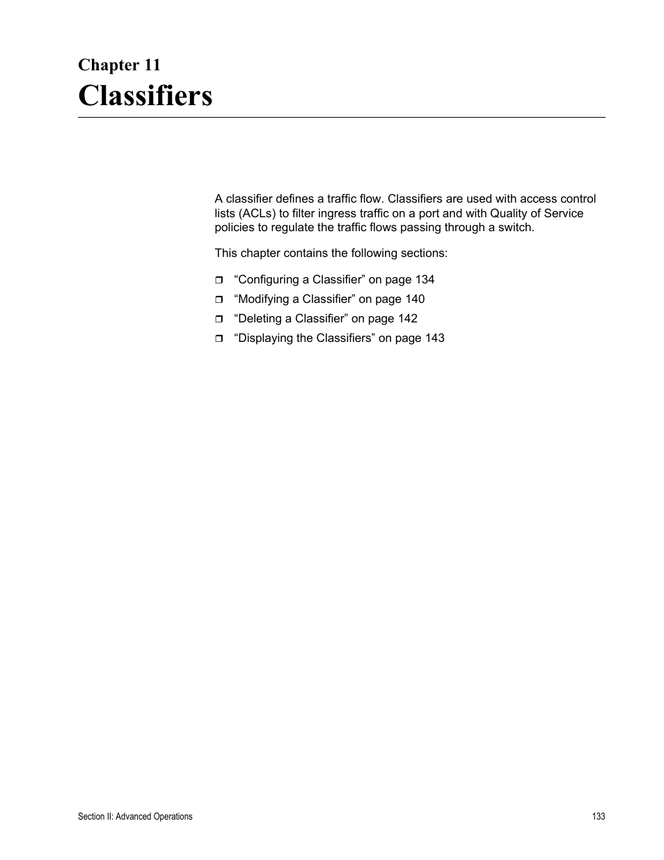 Chapter 11, Classifiers | Allied Telesis AT-S63 User Manual | Page 133 / 410