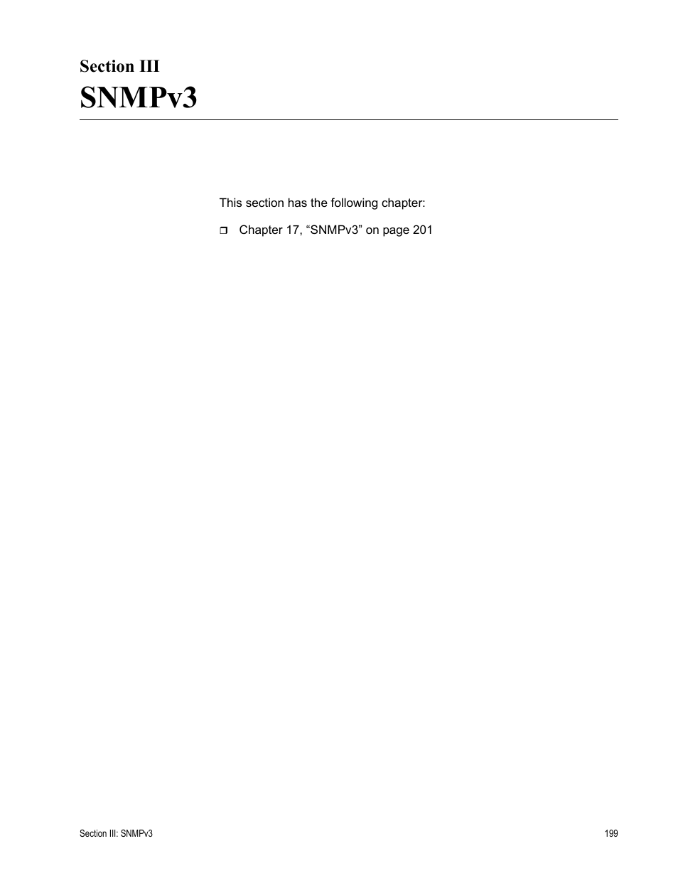Section iii, Snmpv3, Section iii: snmpv3 | Allied Telesis AT-S63 User Manual | Page 199 / 410