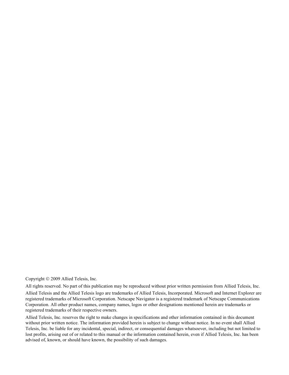 Allied Telesis AT-S63 User Manual | Page 2 / 410