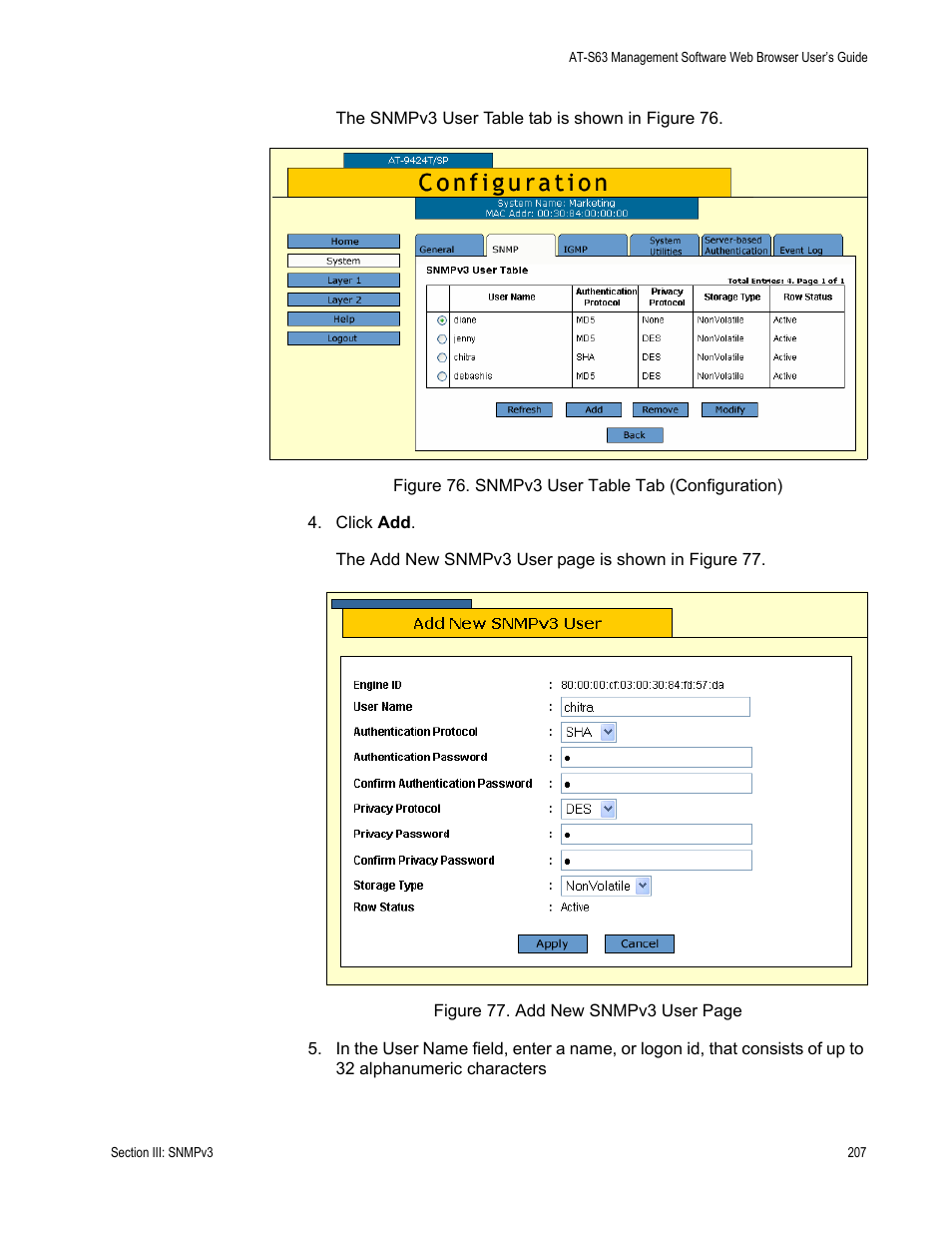 Allied Telesis AT-S63 User Manual | Page 207 / 410