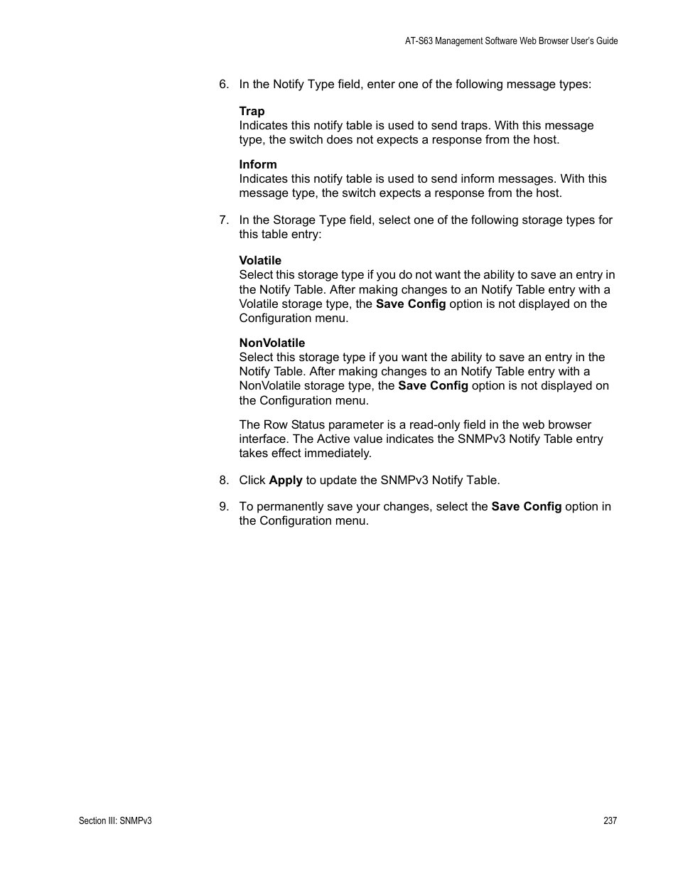 Allied Telesis AT-S63 User Manual | Page 237 / 410