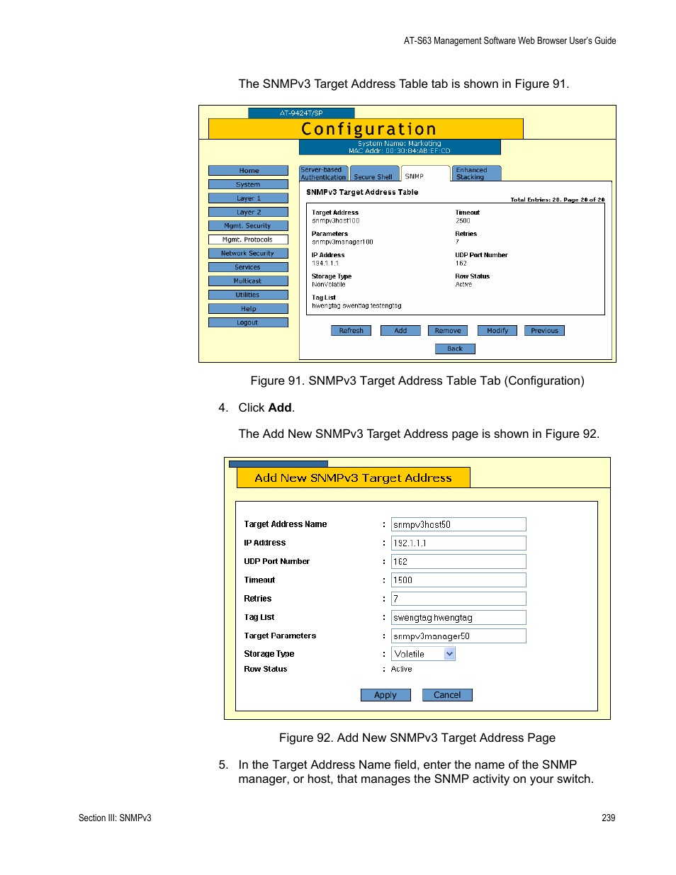 Allied Telesis AT-S63 User Manual | Page 239 / 410